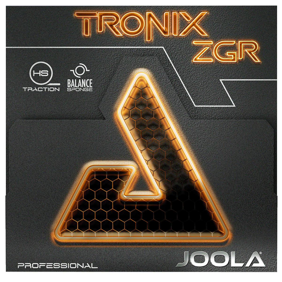 JOOLA Tischtennisbelag TRONIX ZGR mit HS Traction und Balance Sponge, professionelle Ausführung.