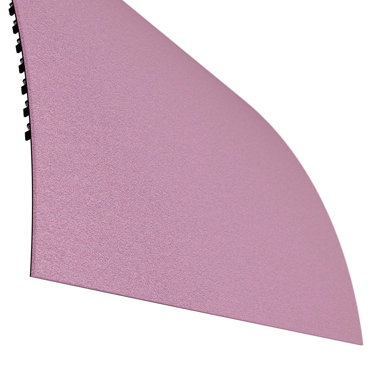 Rosa Schleifblock mit schwarzer Schleifkante.