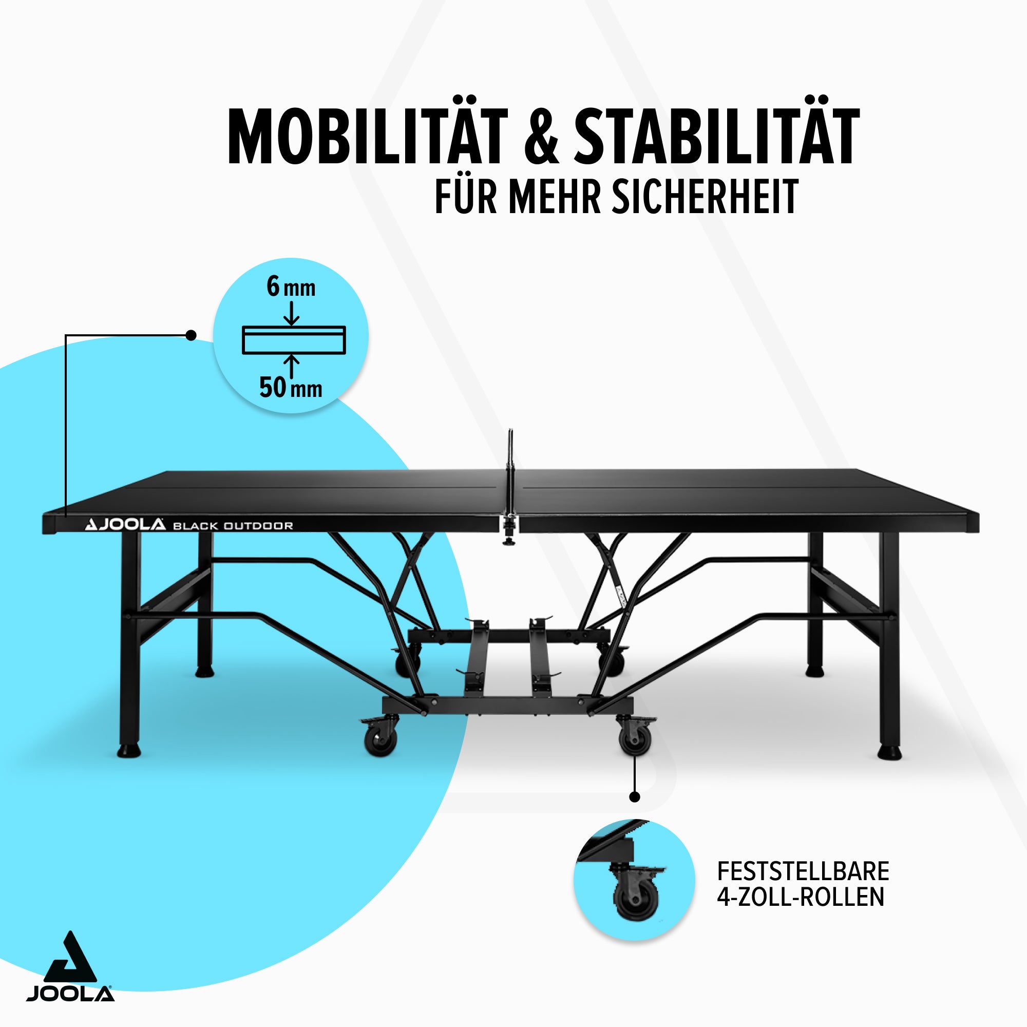 JOOLA TABLE TENNIS TABLE BLACK OUTDOOR