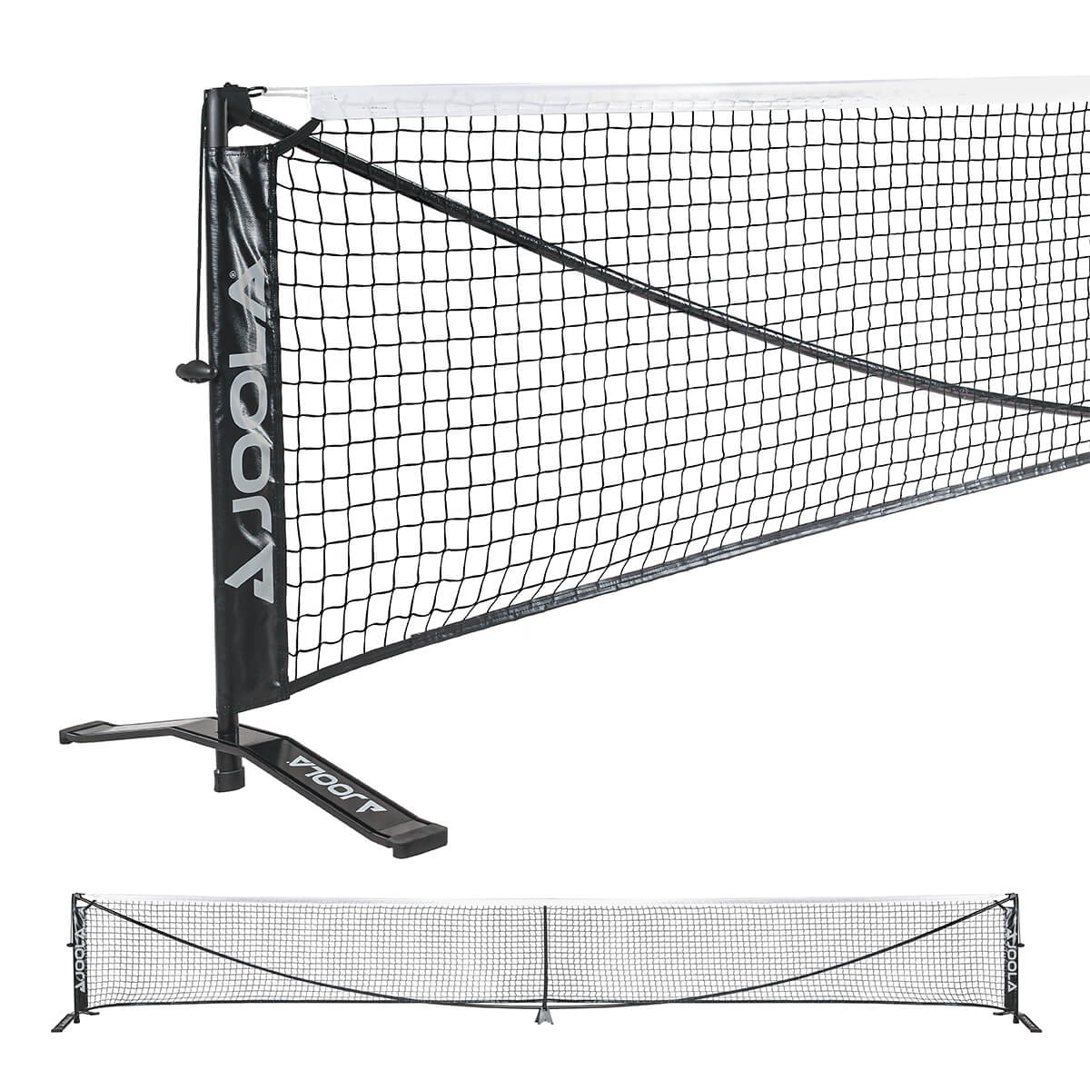 JOOLA Symmetry Pickleball Netz - Detailaufnahme des Griffbereichs für bessere Kontrolle.