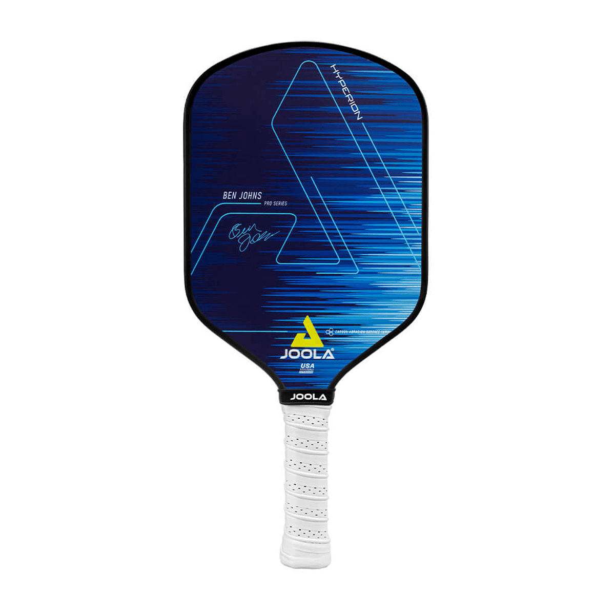 JOOLA Pickleball Schläger Ben Johns Hyperion CAS 16 in Seitenansicht mit Fokus auf das Design.