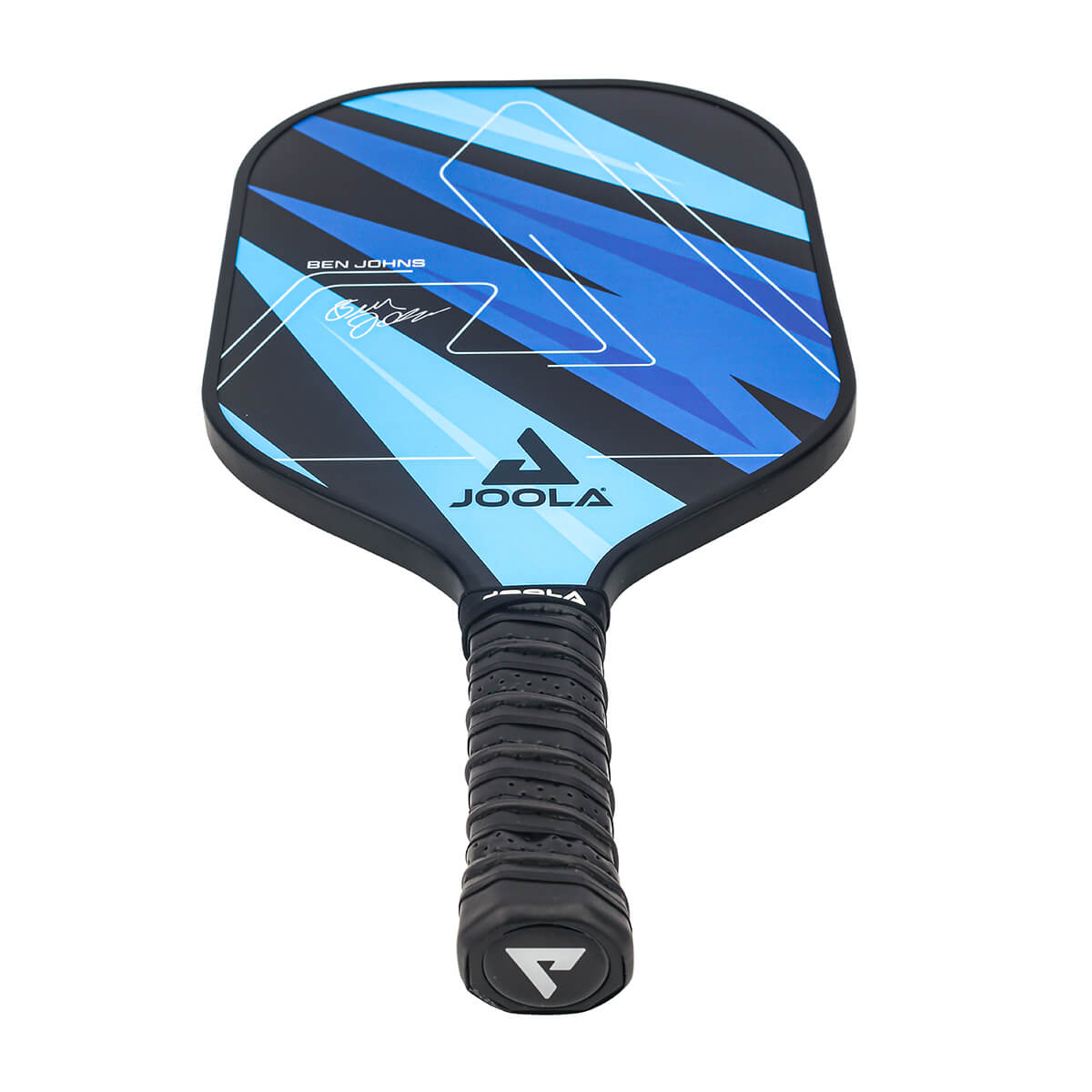 Fokus auf die Kanten des JOOLA Pickleball Set Ben Johns Blue Lightning, zeigt präzise Verarbeitung.