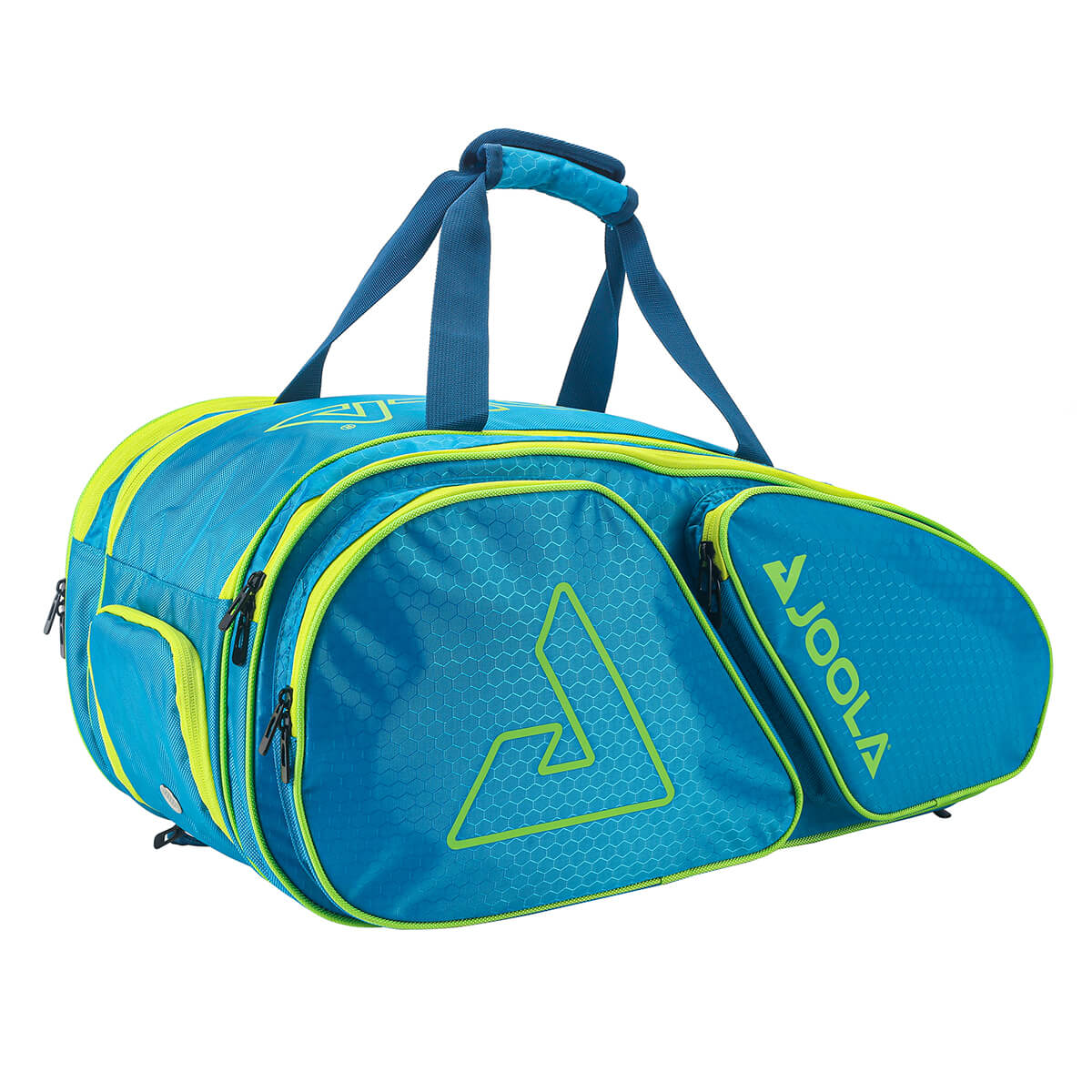 Detailaufnahme des JOOLA Tour Elite Pickleball Tasche, zeigt präzise Verarbeitung und Oberflächenstruktur.