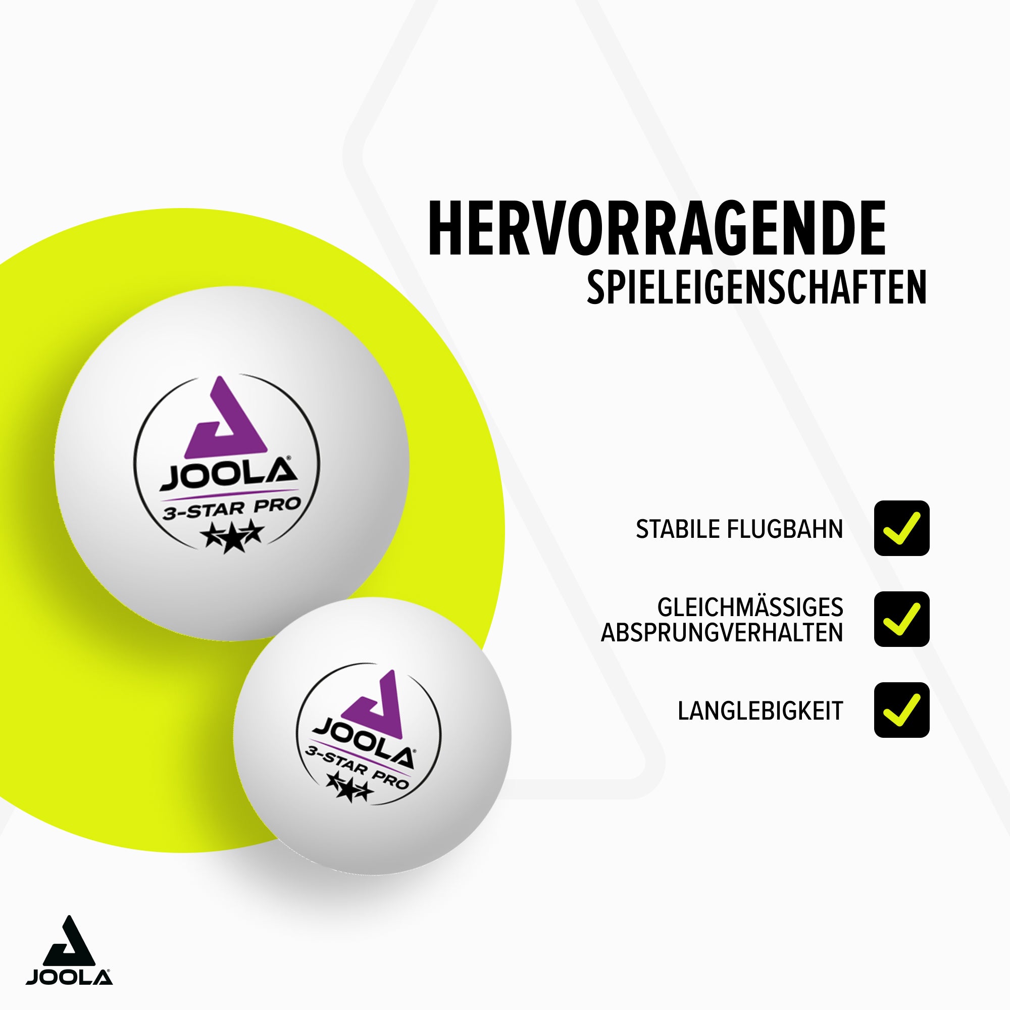 JOOLA TABLE TENNIS BALL 3-STAR PRO*** 40+