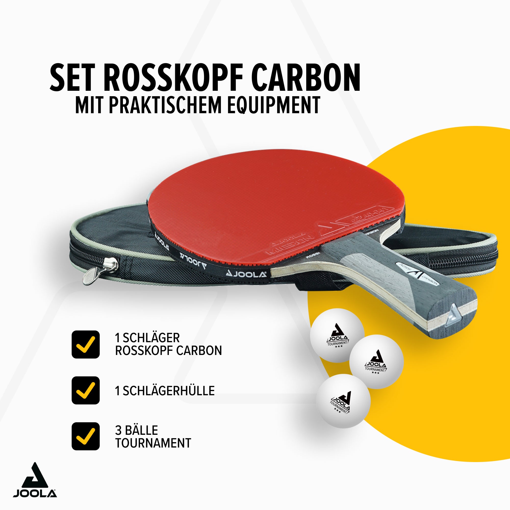 JOOLA RAQUETA DE TENIS DE MESA ROSSKOPF CARBON