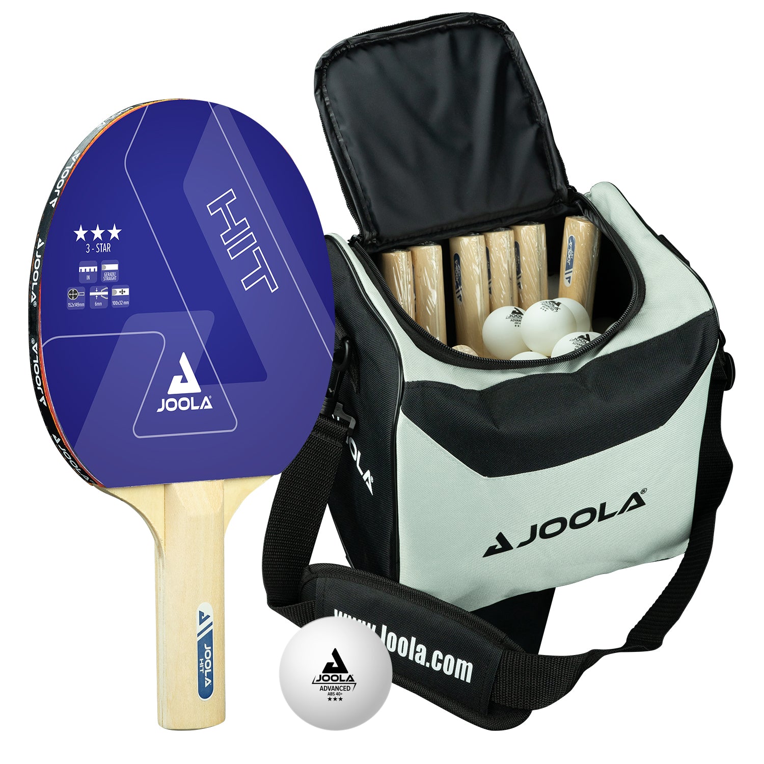 JOOLA Table Tennis Set HIT 14 Paddles + 30 Balls