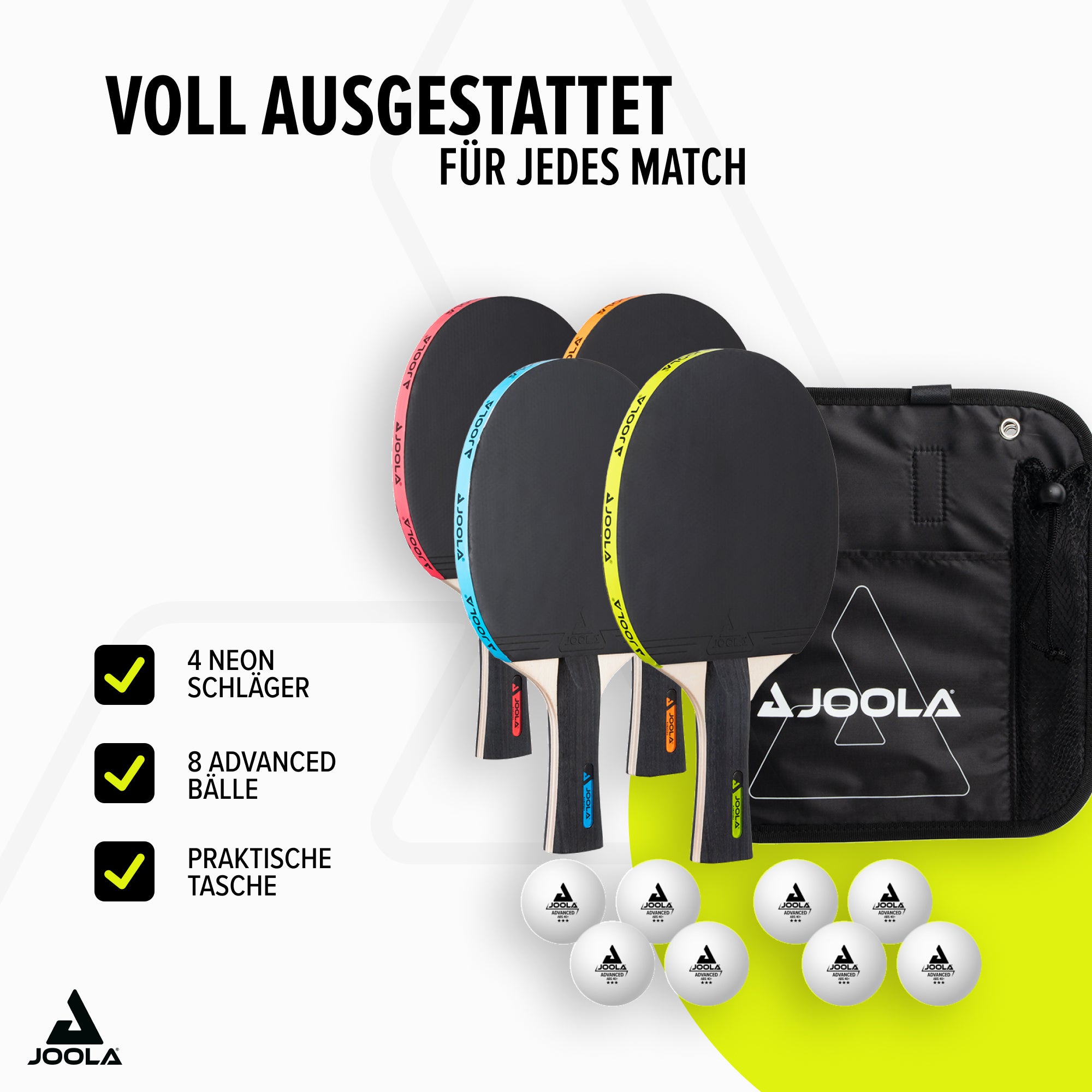 Joola table tennis set neon