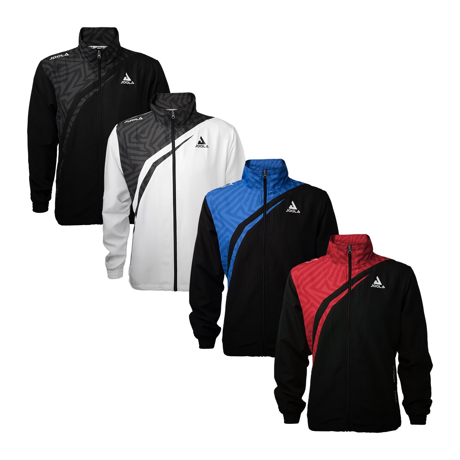 JOOLA TrainingSJACKE SYNERGY in Seitenansicht mit Fokus auf das Design.